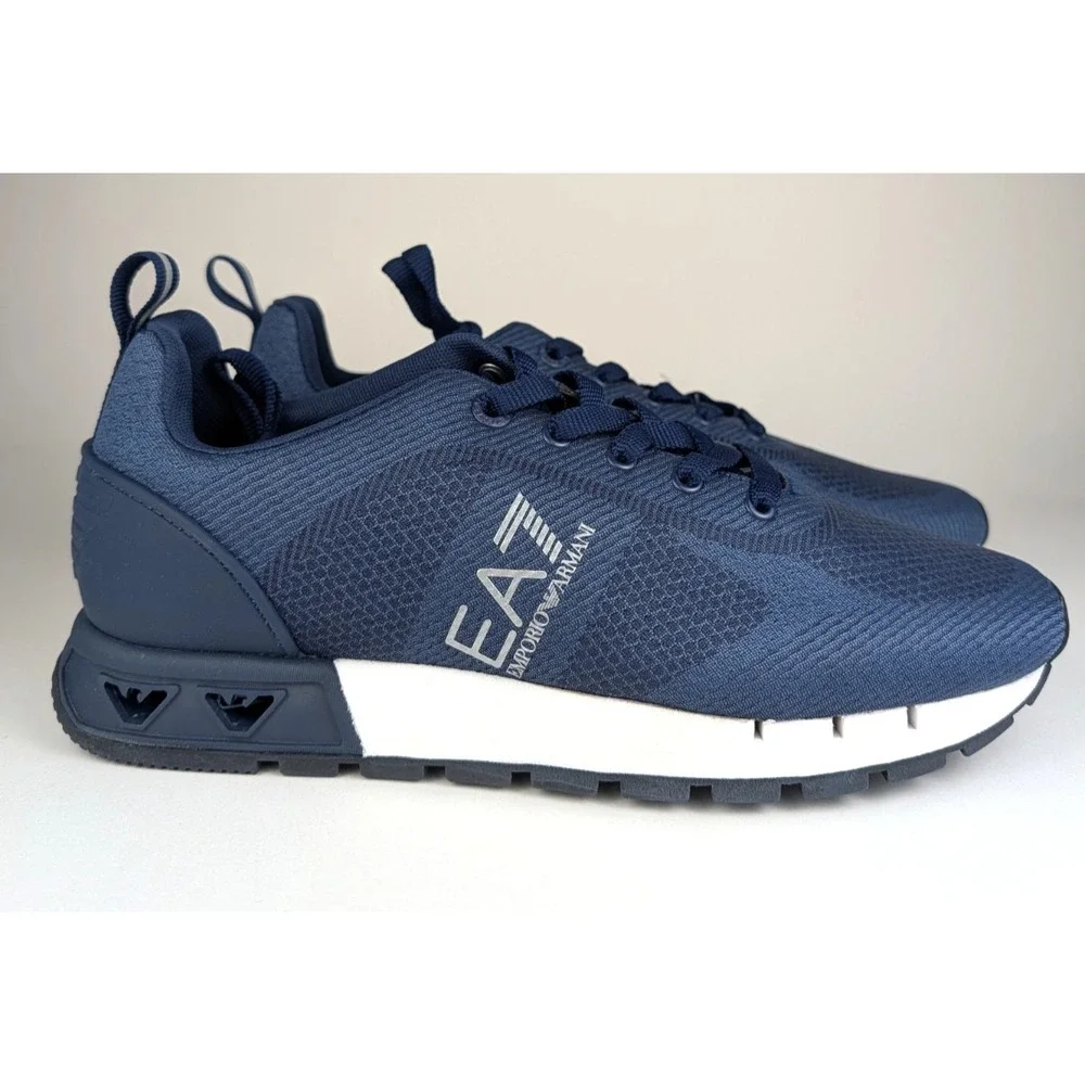 EMPORIO ARMANI EA7 Mens Size‎ 8.5 Navy Shoes Sneakers X8X126XK368 NEW
